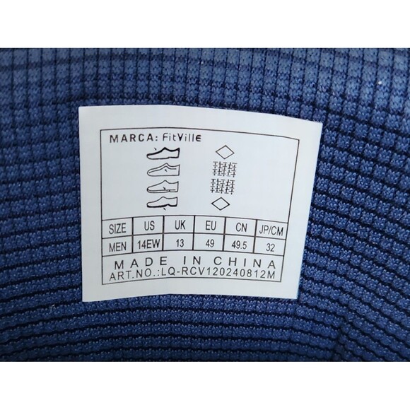 Fitville Men’s Shoes Size US 14 EW Blue Marca Lace Up Extra Wide Walking Comfort - Picture 9 of 9